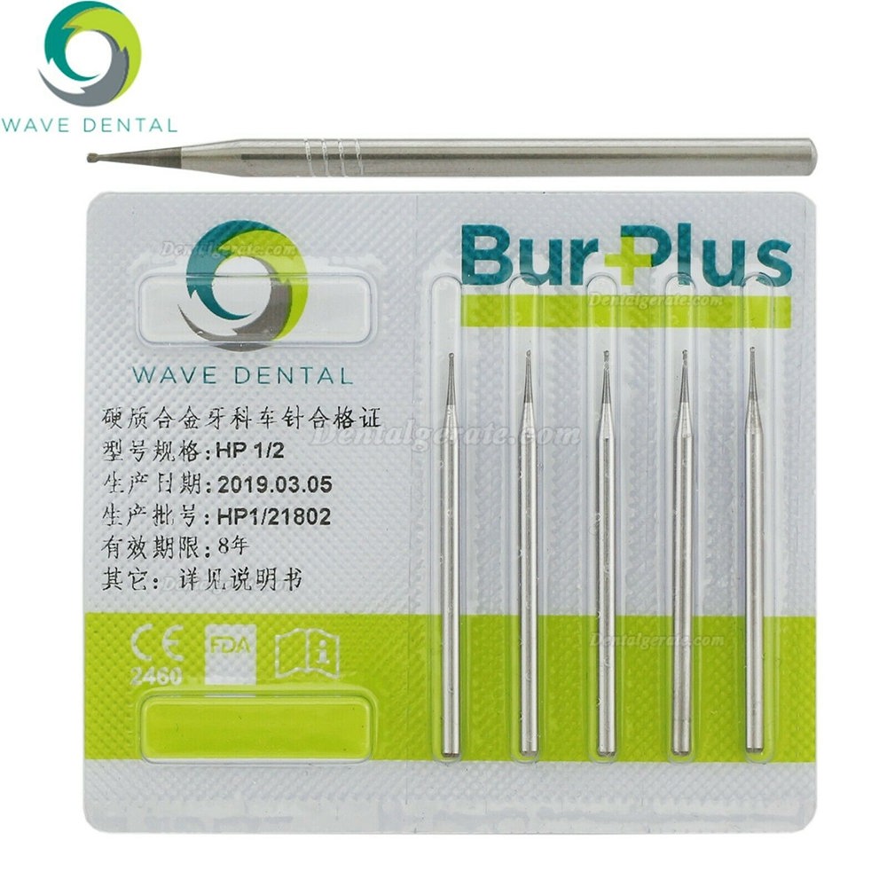 10 St&uuml;ck WaveDental Handst&uuml;ck-Schaft(HP) Hartmetallbohrer Zahnmedizin HP 1/4 1/2 1 2 3 4 5 6 7 8 10# Runden Zahnbohrer
